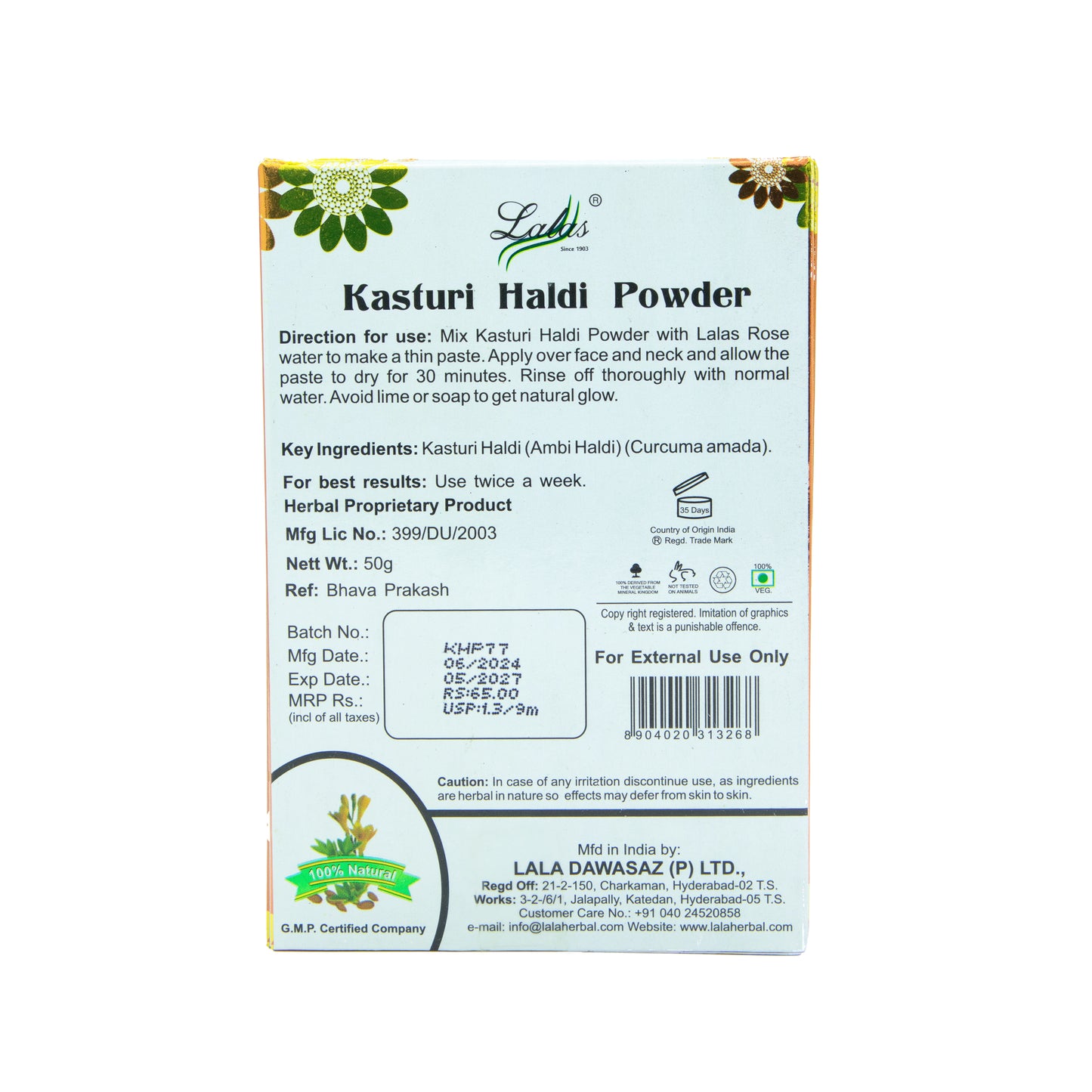 KASTURI HALDI POWDER ( 50G )