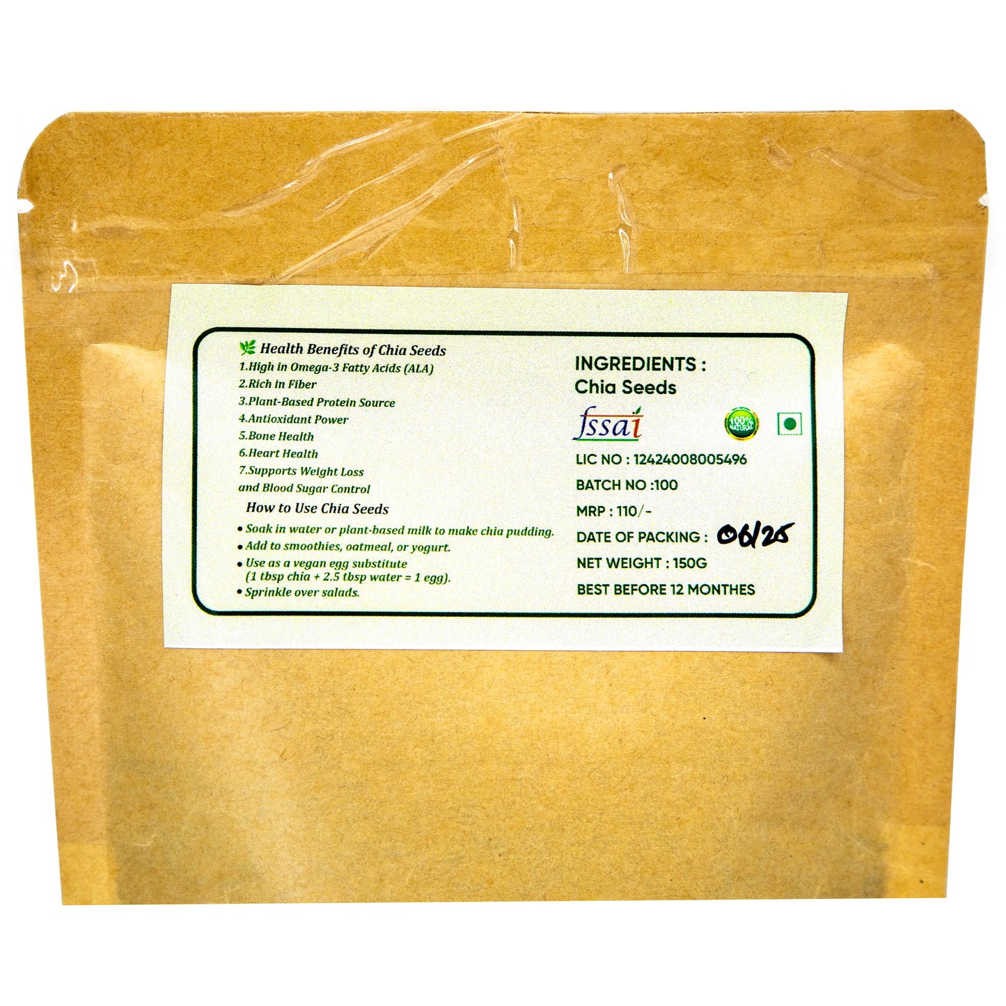Chia seeds (150g) | Daisy Organic