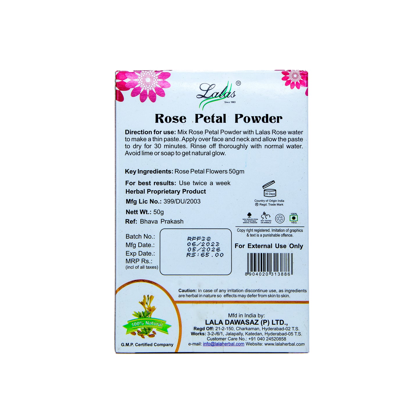 ROSEPETAL POWDER ( 50g )